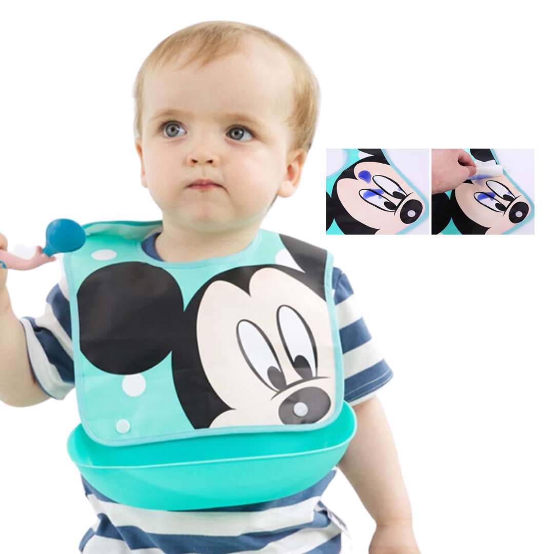 Babero Bebe Disney Bolsillo Silicona
