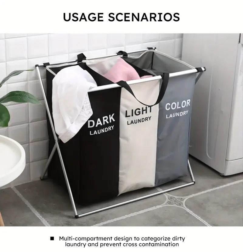 Cesto Triple Plegable Para Ropa Sucia 30% DE DESCUENTO