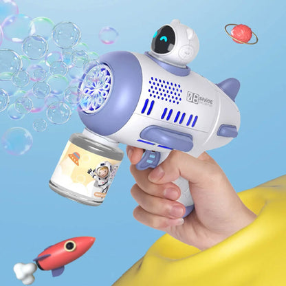 🚀 Pistola Espacial de Burbujas Automática!🚀