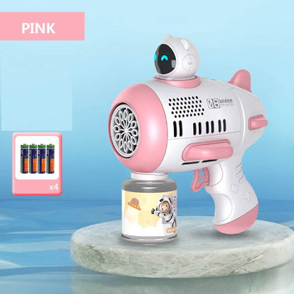 🚀 Pistola Espacial de Burbujas Automática!🚀