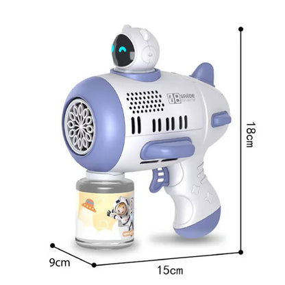 🚀 Pistola Espacial de Burbujas Automática!🚀
