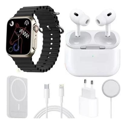 Reloj Smartwatch Ultra x 8 Accesorios (AirPods Serie 3, PowerBank)