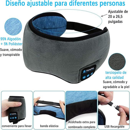 Antifaz Para Dormir Con Audífonos Bluetooth