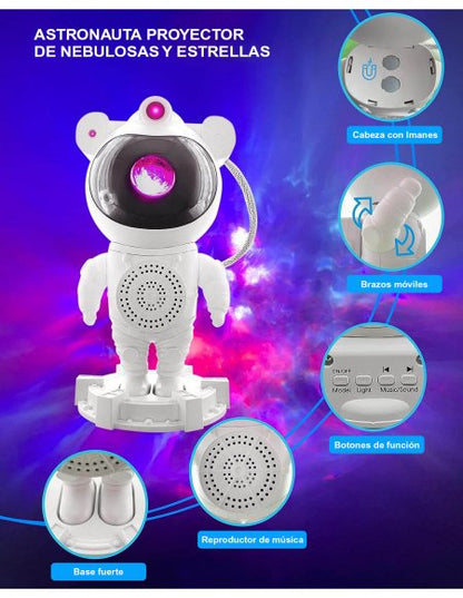 Astronauta Proyector Bluetooth Parlante