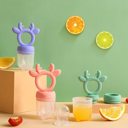 Cepillo Lava Teteros + Chupo de Fruta con Rasca encías