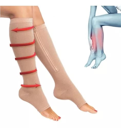 Medias De Compresión Con Cremallera Anti
