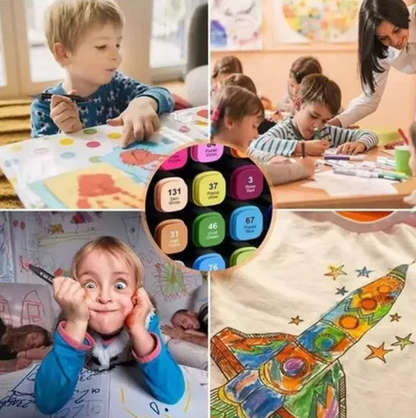 Set marcadores x 80 colores