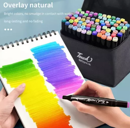 Set marcadores x 80 colores