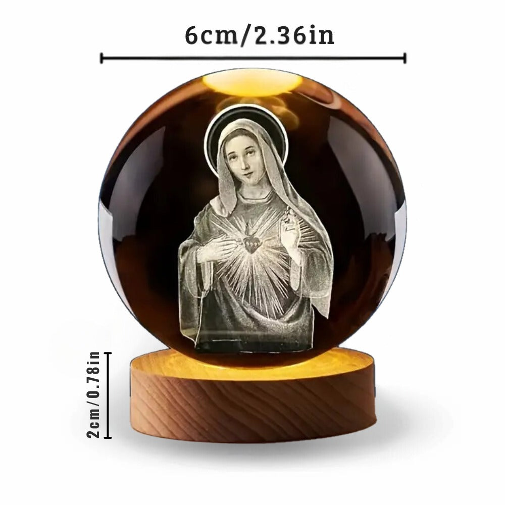 Lampara Esfera Bola De Cristal VIRGEN