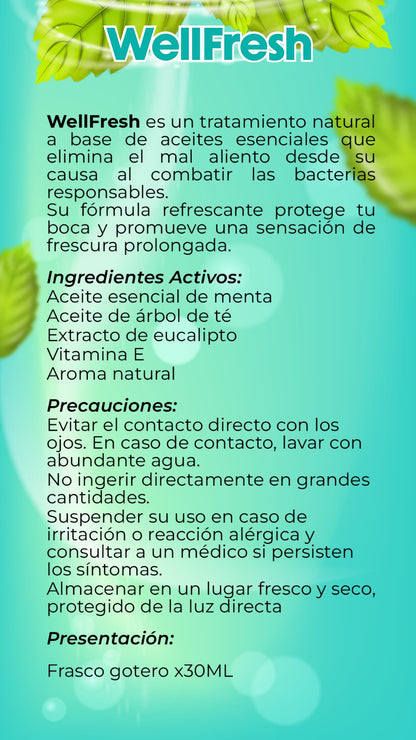 WELLFRESH ELIMINA EL MAL ALIENTO (COMBO X2 UNIDADES)