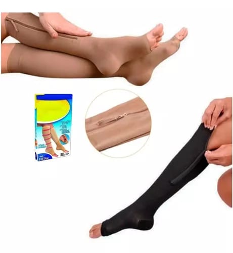 Medias De Compresión Con Cremallera Anti