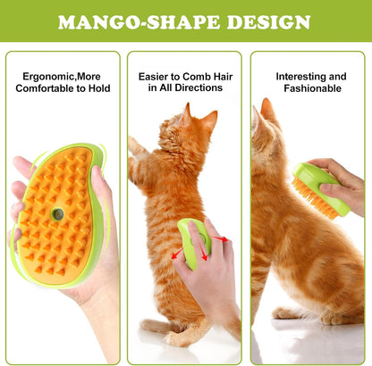Cepillo de Mascotas con Vapor 3 en 1