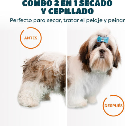 Cepillo secador 2 en 1 para mascotas