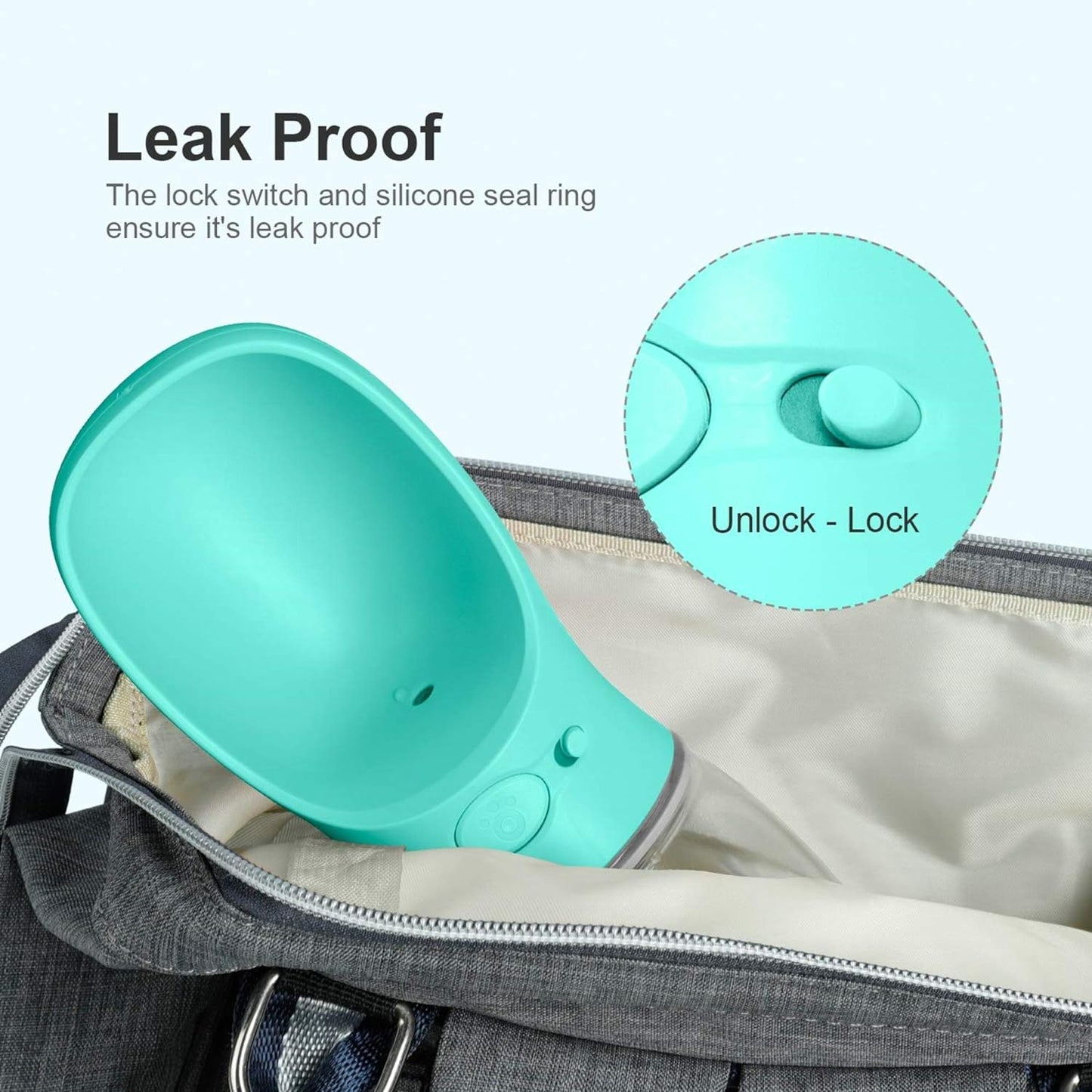 Bebedero Termo Mascotas Portátil Fácil