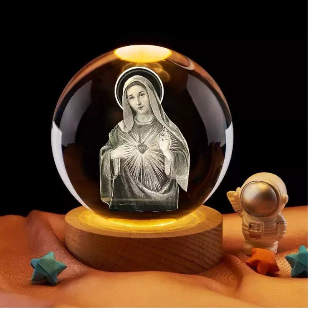 Lampara Esfera Bola De Cristal VIRGEN