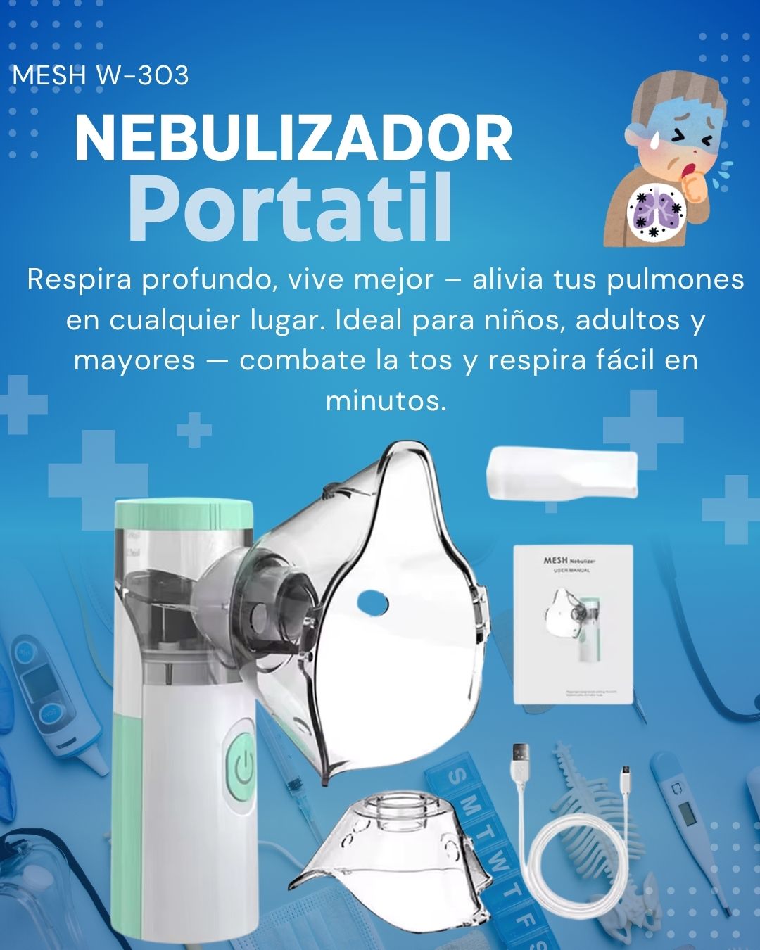 Nebulizador Portátil  Oferta 30% de Descuento