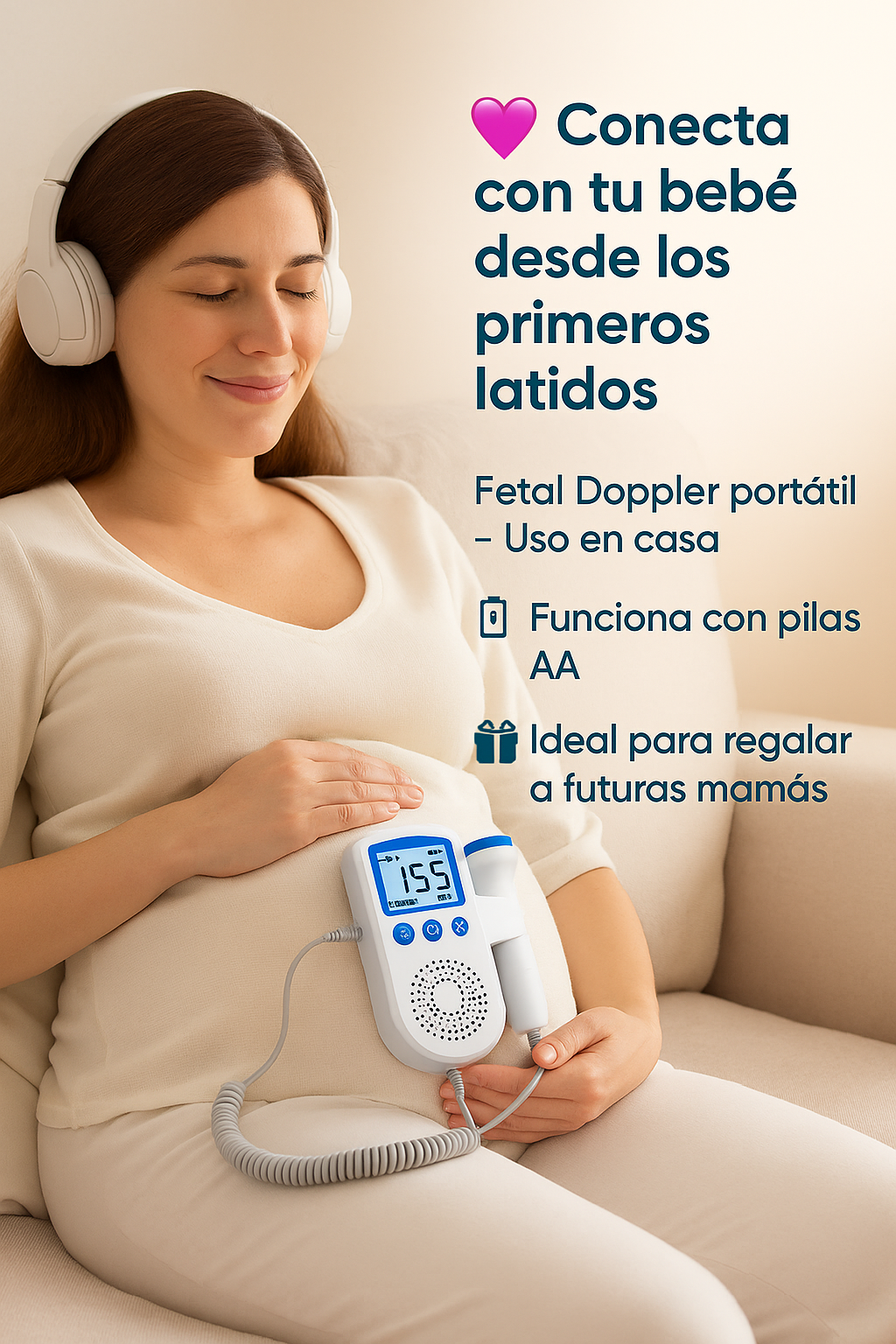 Doppler Fetal Portátil - Emisor de Latidos