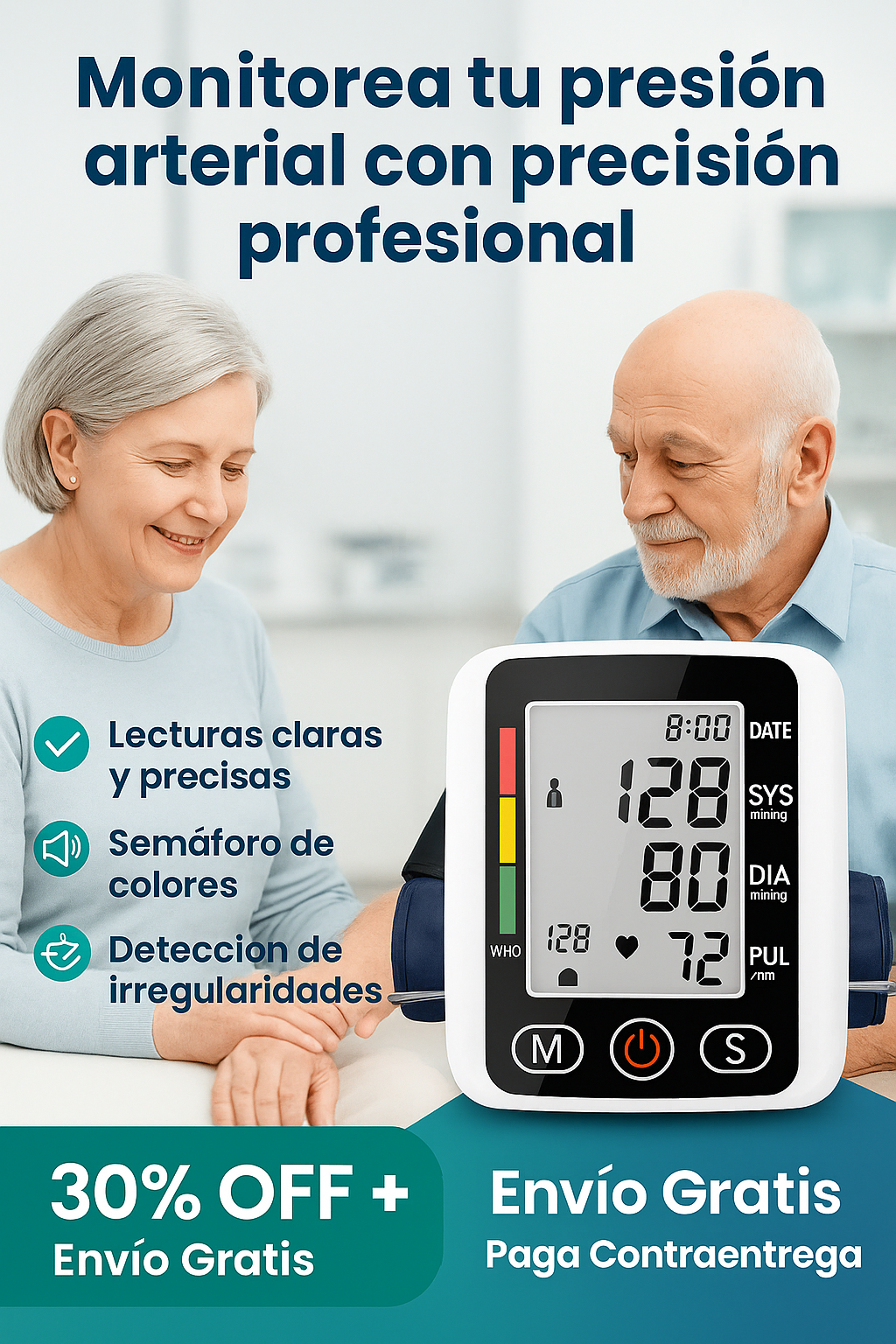 Tensiómetro Digital de Brazo - Altavoz en Español