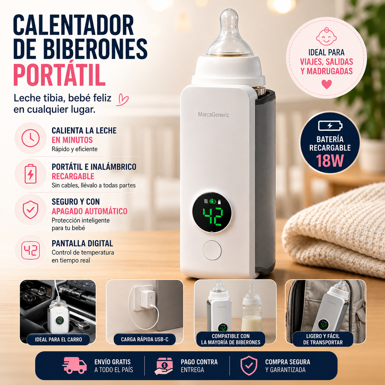 Calentador Tetero Portátil
