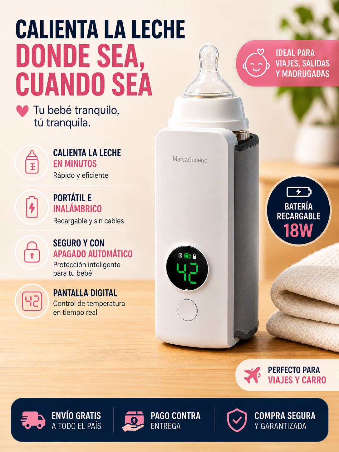 Calentador Tetero Portátil