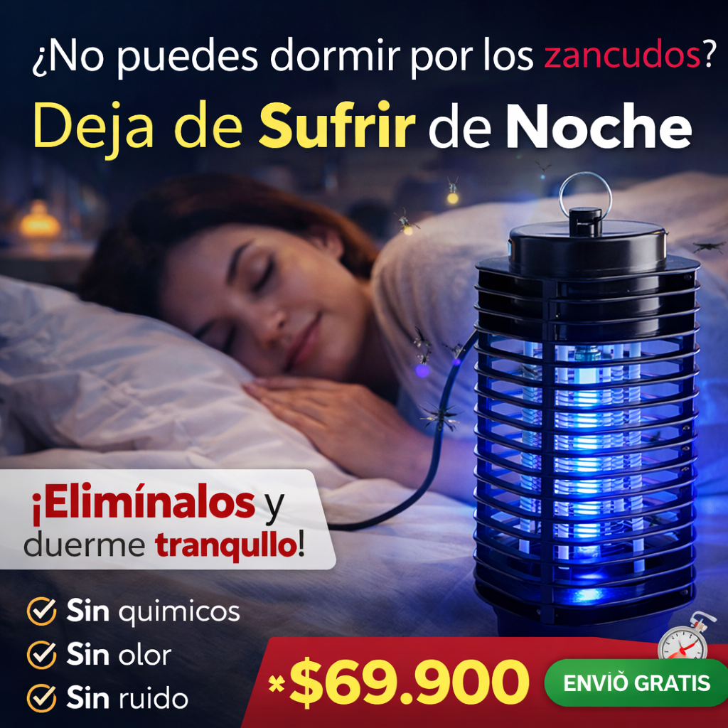 Lámpara Anti Zancudos UV | Duerme sin Mosquitos desde Hoy