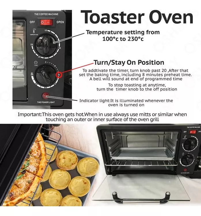 HORNO CAFETERA 3 EN 1 SOKANY