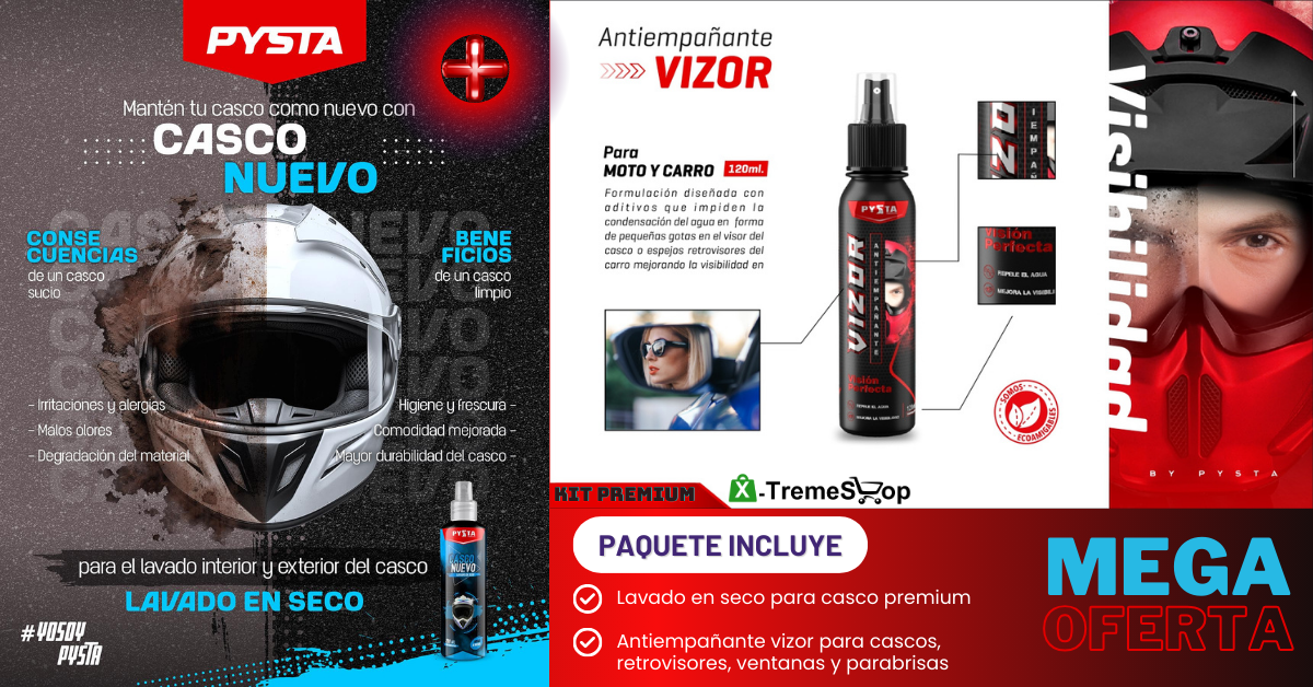 KIT LIMPIADOR DE CASCO + ANTIEMPAÑANTE VIZOR