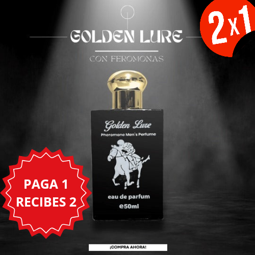 FEROMONAS PARA HOMBRE PERFUME GOLDEN LURE 2x1 - PAGAS 1 RECIBES 2 UND