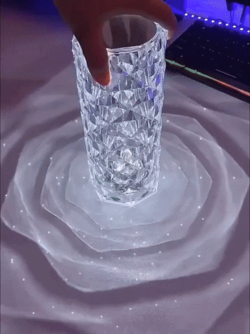 Lampara De Mesa De Cristal RGB + Control