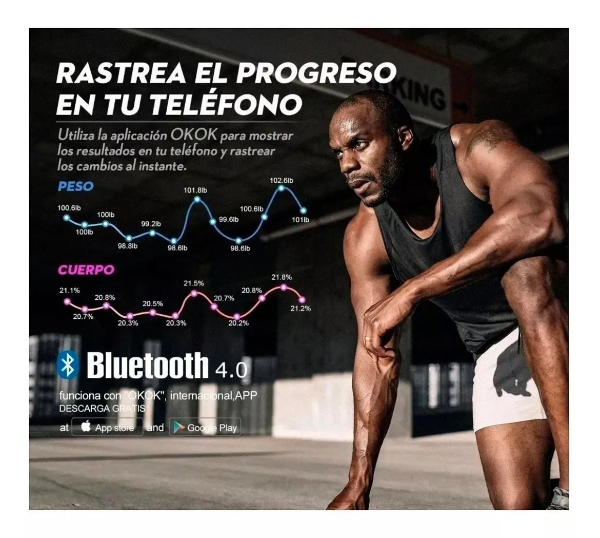 Báscula Inteligente Bluetooth de Vidrio Templado Digital