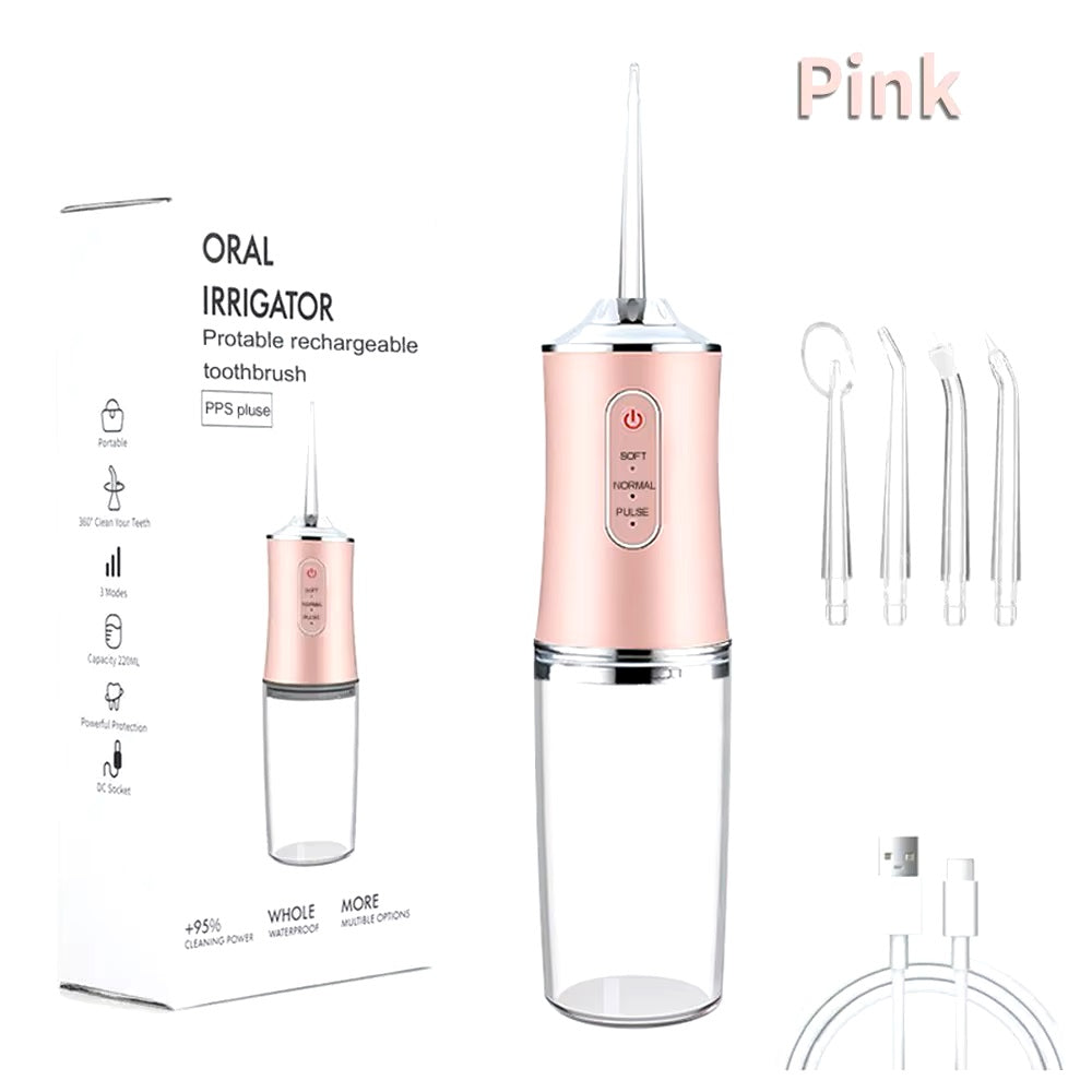 Irrigador Oral Recargable 4 BOQUILLAS